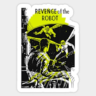 Revenge of the Robot Fantastic Popart Fantasy Comic Scifi Old Vintage Sticker